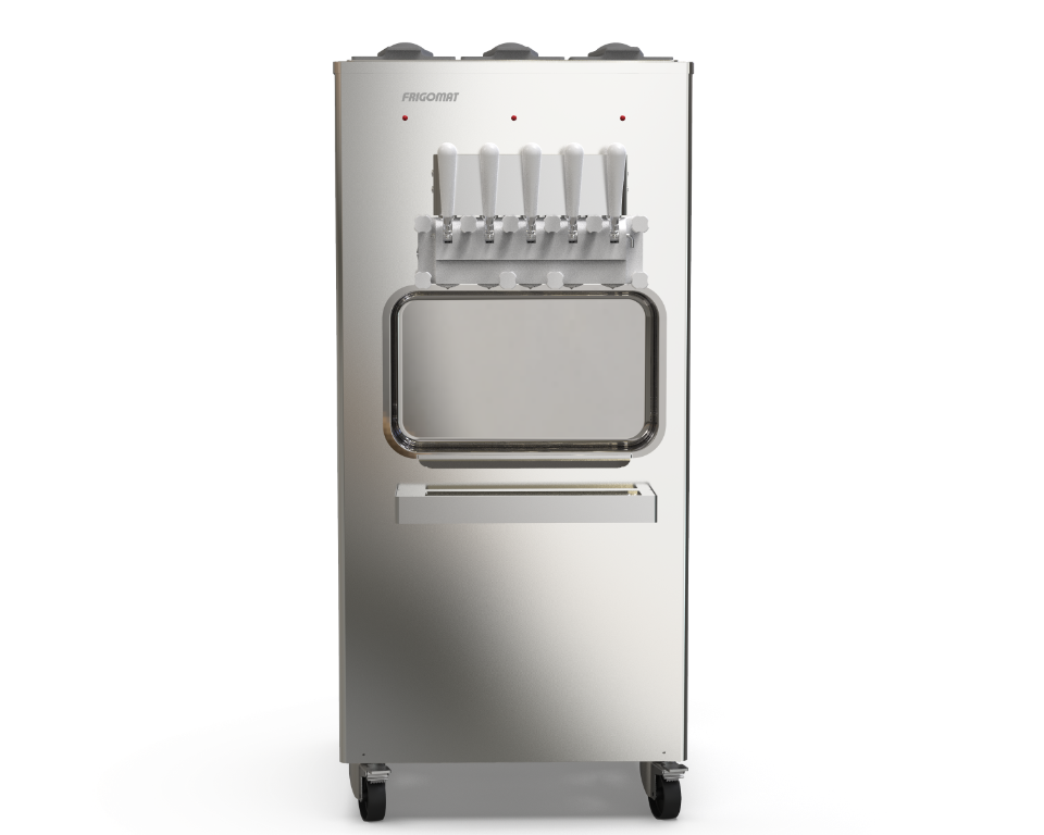 Machine self-service sur pied pour glace soft avec 3 parfums + 2 mix