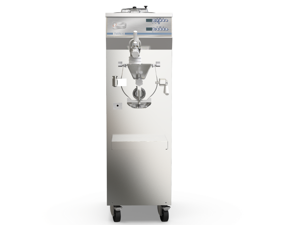 Máquina combinada de calentador y mantecadora con mandos electrónicos